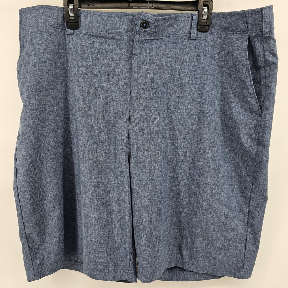 Ben Hogan Golf Shorts Mens 44 Blue Heather Performance Stretch Flat Front